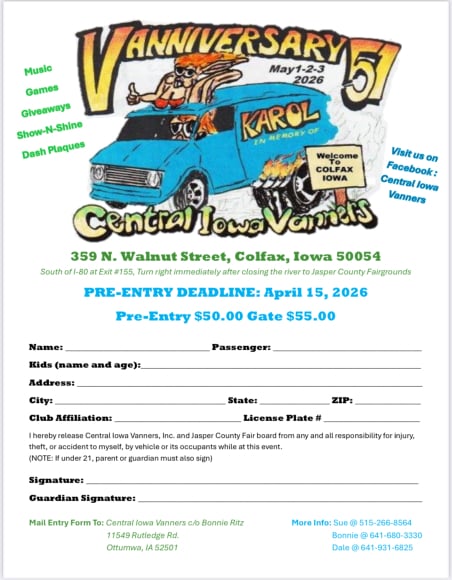 Vanniversary 51 hosted by Central Iowa Vanners